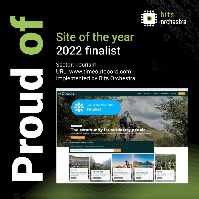 We are thrilled to announce that our clients' website TimeOutdoors has been recognized as Site of the Year 2022 finalist on kentico.com. This recognition is a testament to the advantages of using Kentico in our web development projects. #kentico #ecommercedevelopment