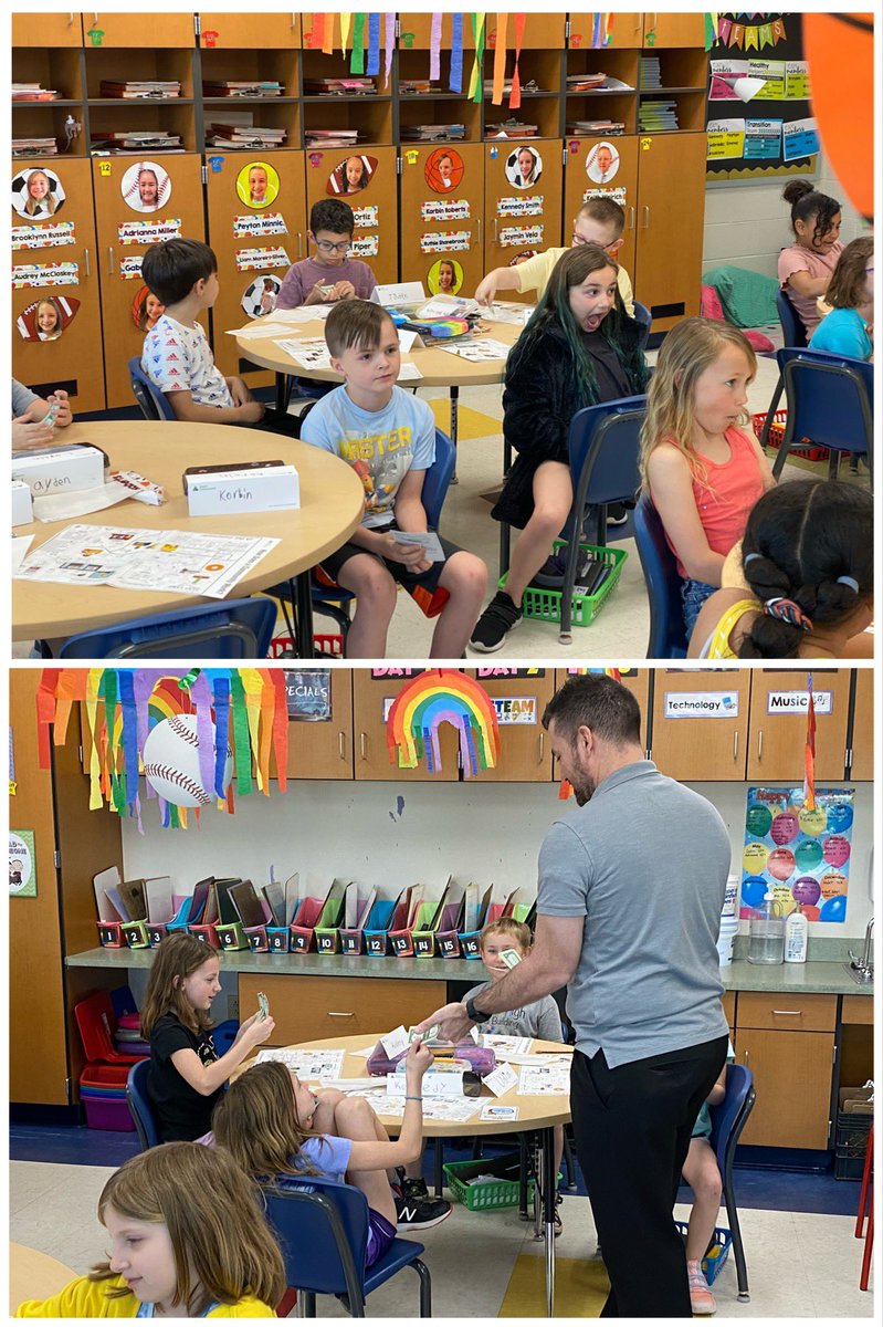 MissETechie's tweet photo. We learned a hard real life adult lesson today: Paying #TAXES 💰Our #JrAchievement volunteer Mr. Matt taught us about different jobs in our community and how paying taxes is important to keeping our government in operation. Their faces reflect how we all feel about taxes.. 😂🤣 https://t.co/GuKtRPKqVd