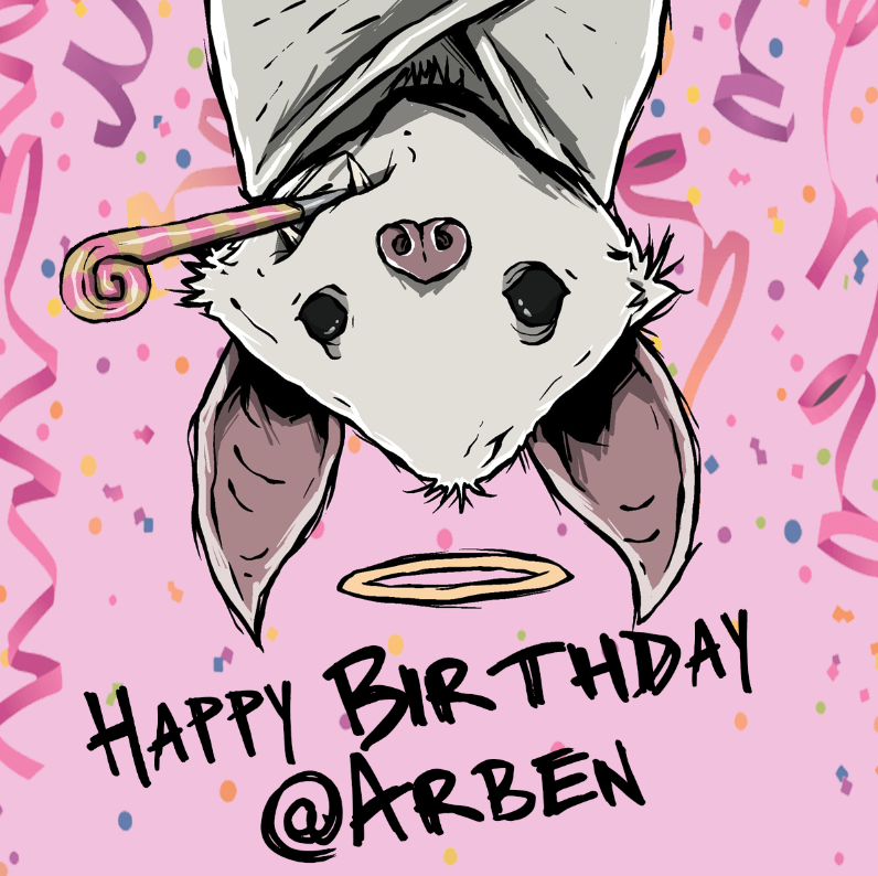 🥳HAPPY BIRTHDAY @Arben! 🎉

The entire @Moon_Bats community appreciates you and all that you do! 

Thank you for lighting up our cave during dark times and continually giving back to the community!
You are truly a genuine & caring person!

🩸 $BLOOD #UpsideDown #WeAreTheUtility