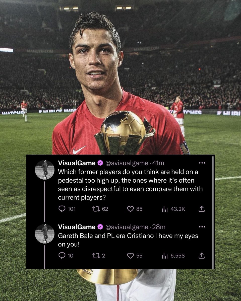 As a teenager watching Barcelona dominate 2006-10 era with Messi leading the show &amp; Real Madrid struggling in UCL R16, only thing I was sure of was “Cristiano Ronaldo of PL” is the only player in football who could take Real eye to eye with Barcelona again. 

New era fans want to