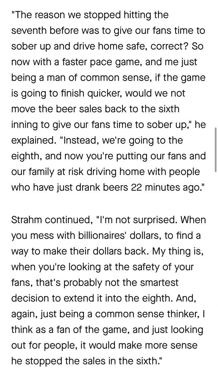 Here is what Strahm said: