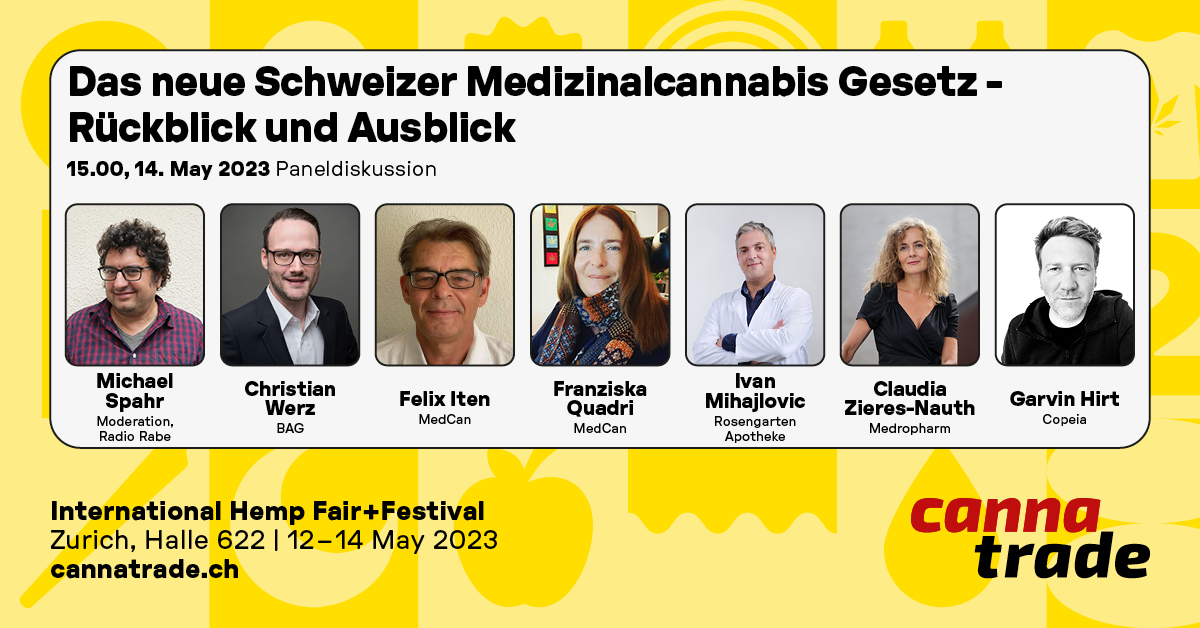 QuadriFranziska's tweet photo. #Cannatrade Paneldiscussion
Sonntag 14. März 2023, 15:00 Uhr, Zürich 

Das neue Schweizer #Medizinalcannabis Gesetz - Rückblick und Ausblick

Ich freue mich, dass @medcan_schweiz mit zwei Vertretern auf dem Podium ist. Kommen Sie an die @CannaTradech und besuchen Sie uns! https://t.co/2kUtpnrcTh