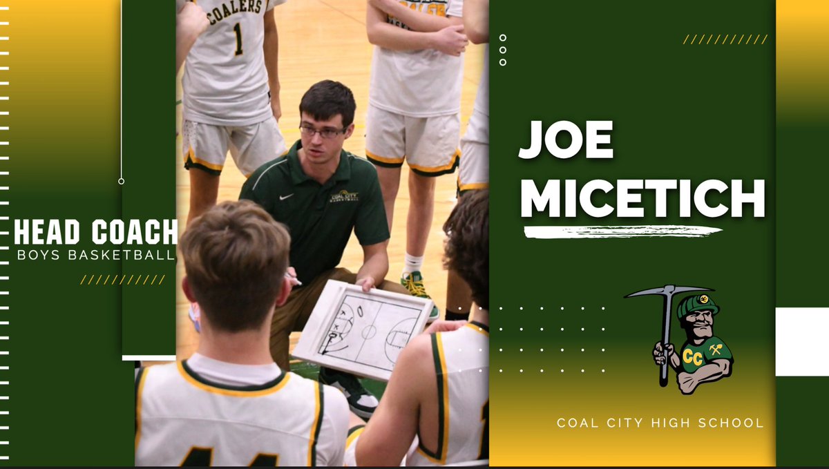 coalersports's tweet photo. Congratulations to Coaler Alum Joe Micetich on being named the Head Boys Basketball Coach of Coal City High School at Last Night's Board meeting.  He will do a Great Job! #coalerpride https://t.co/sP7qk6Anlw