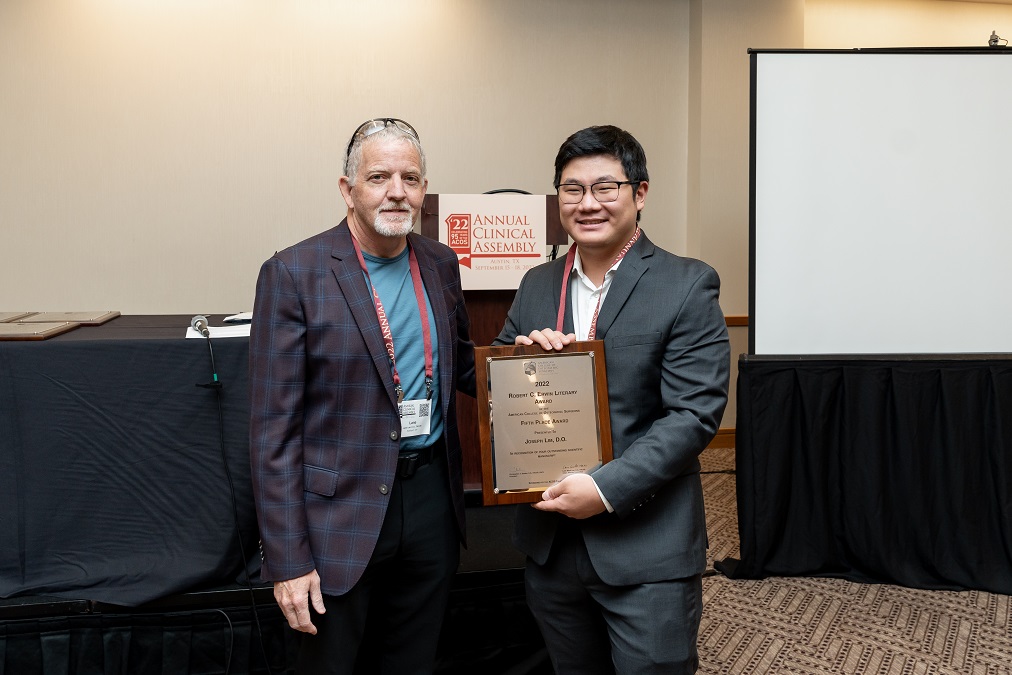 It's that time of year: Time to apply for the ACOS Resident Achievement and Robert C. Erwin Literary Awards! Submit your research to the Robert C. Erwin Literary Award Competition at facos.org/Erwin Resident Achievement Award applicants, apply at facos.org/RAA