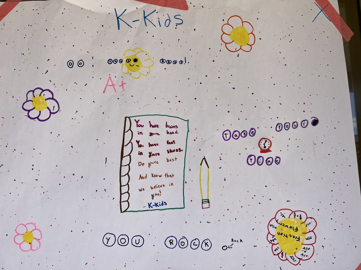 We had a productive morning with our student leaders! We reviewed school expectations to make sure they are in kid friendly language and worked on positive messages for state testing.💙