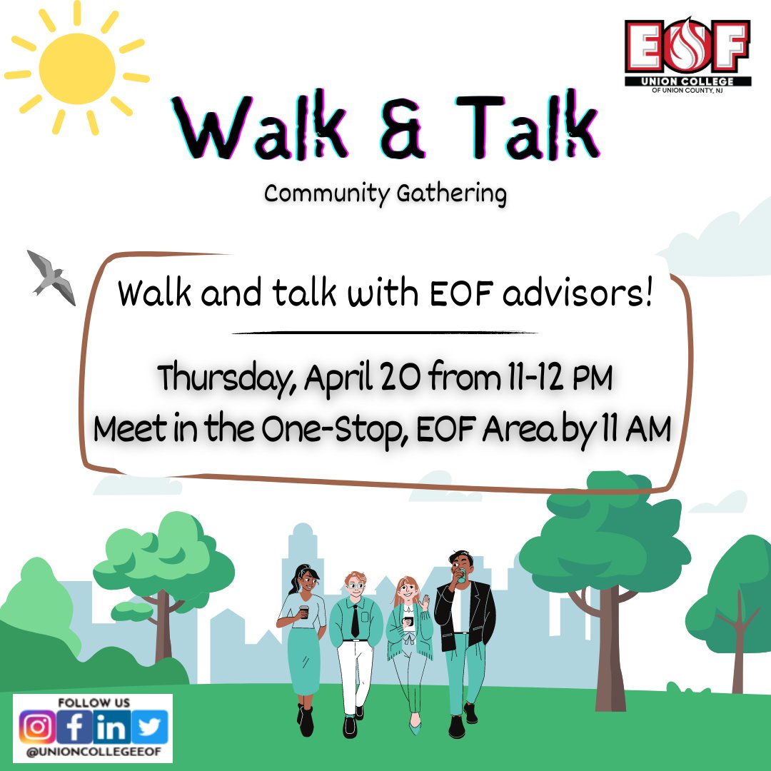 UnionCollegeEOF's tweet photo. Join us for a walk at the beautiful Nomahegan Park! https://t.co/OGzbAJF4iK