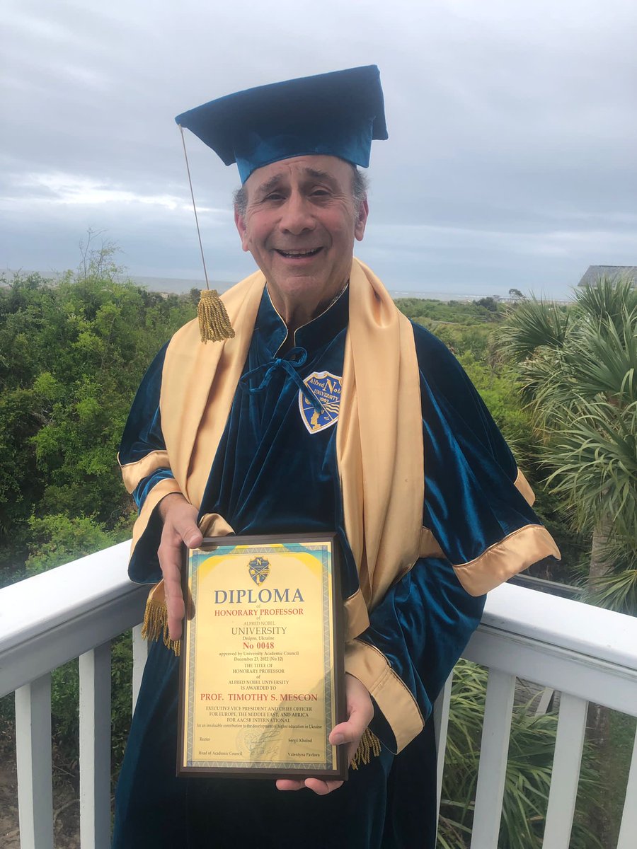 timmescon's tweet photo. So honored to have received this incredible recognition from #friends in #Dnipro #Ukraine Alfred Nobel University for this special recognition as #Honorary #Professor. Дякую! https://t.co/CNoyWdXu4H