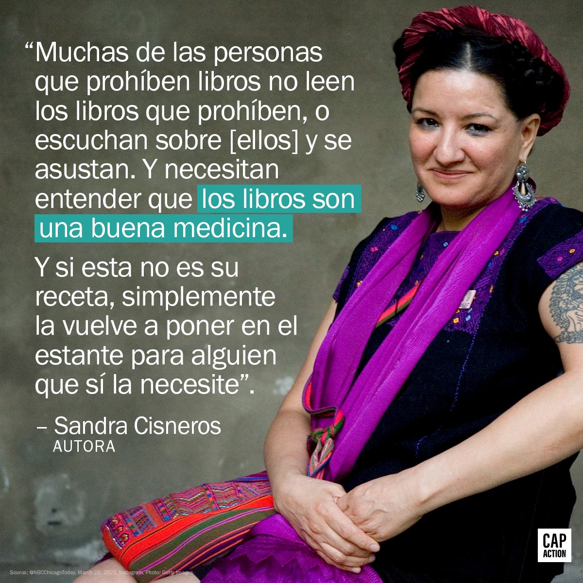 #SandraCisneros lo pone de forma bien sencilla: si no te gusta el libro, ¡no lo leas!🤷