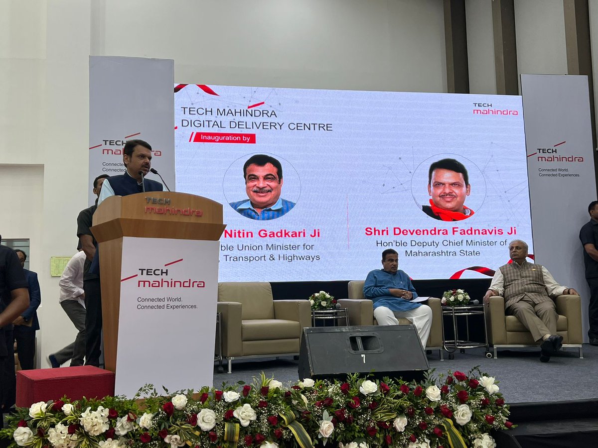 C_P_Gurnani's tweet photo. Another momentous milestone for @tech_mahindra!

We inaugurate a state-of-the-art Digital Delivery Centre at Nagpur in the presence of two digital evangelists @nitin_gadkari jee &amp; @Dev_Fadnavis jee.

Thank you for your gracious presence as we embark on this new journey https://t.co/JKT6KciX0o