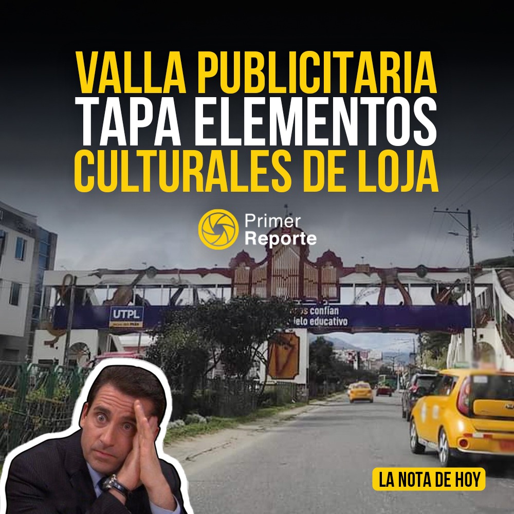 primereporte's tweet photo. #NotaDeHoy | El puente de la música ubicado en el sector de la Terminal Terrestre de Loja es uno de los más icónicos de la ciudad porque en el se expone la riqueza cultural, mismo que fue tapado por una valla publicitaria.
📌𝐍𝐨𝐭𝐢𝐜𝐢𝐚: https://t.co/eLba1bk9TL https://t.co/oBLUBnpbb1