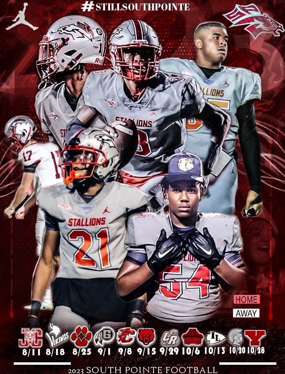 2023 Football Schedule‼️#StillSouthPointe #Hunt @southpointeFBSC @CoachRichAD