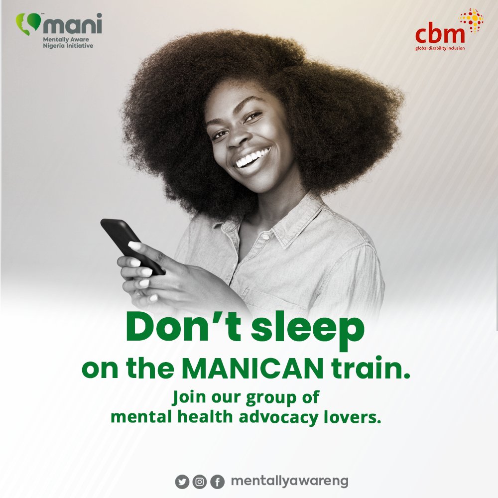 MentallyAwareNG's tweet photo. MANICAN is a virtual community for young people between 16-35 years and who are interested in mental health advocacy,literacy, and campaigning. It is free to join and you get to access so many tools and resources.
Click https://t.co/d1nxqiPZ6m to join.

#MANICAN
#mentallyawareng https://t.co/cFoqC1pl1z