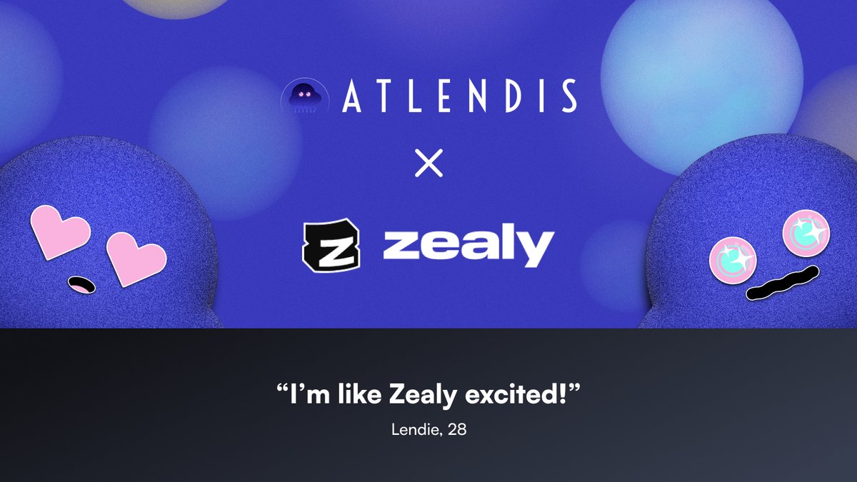 AtlendisLabs's tweet photo. Get ready for something fun in the @AtlendisLabs world coming 🔜 with @zealy_io! 🤪

Stay tuned: 
https://t.co/jBjKlWKx4k https://t.co/hDvtqQz74U