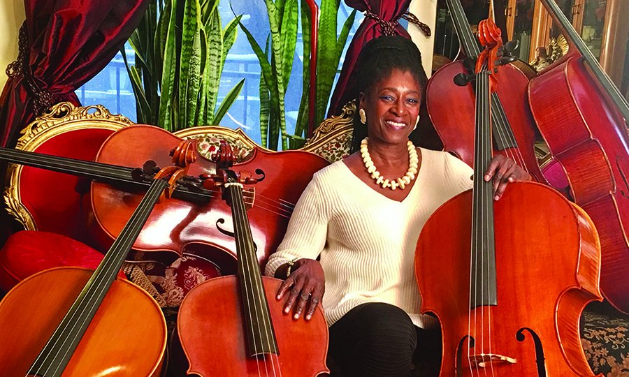 WesCFA's tweet photo. @wesleyan_u @AkuaDixon Cellist and composer @AkuaDixon makes her CT debut with her string quartet, Quartette Indigo, on Sat. 4/29 at 8pm. The group includes violinists @MegOkura and @frederikakrier, Judith Insell (@violamom1) on viola, and bassist Jennifer Vincent. https://t.co/Kgo10OPeaV #WesCreative https://t.co/z4k2mUdLA9
