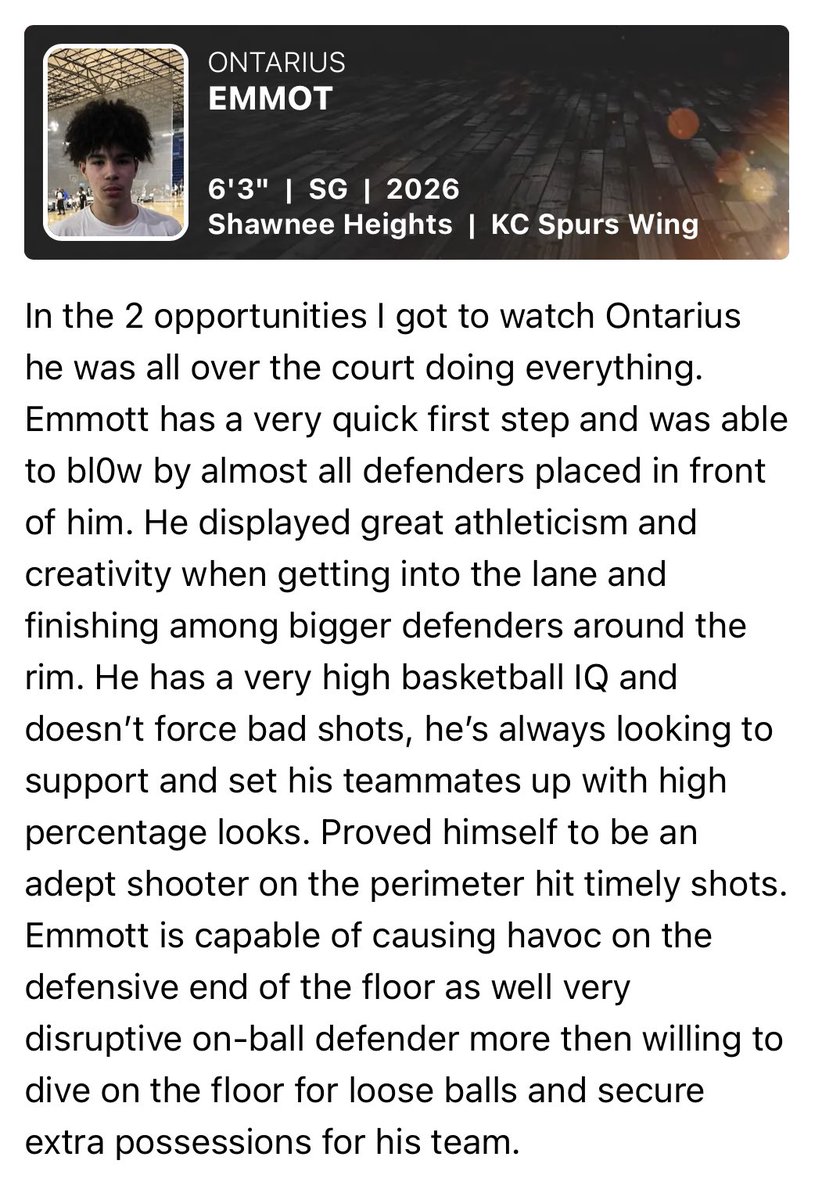 OntariusEmmot's tweet photo. Thank you @traytaylor25 for the write up! #PHKansasCityClash @PrepHoopsKS @PHCircuit https://t.co/z7IzS9ohLe