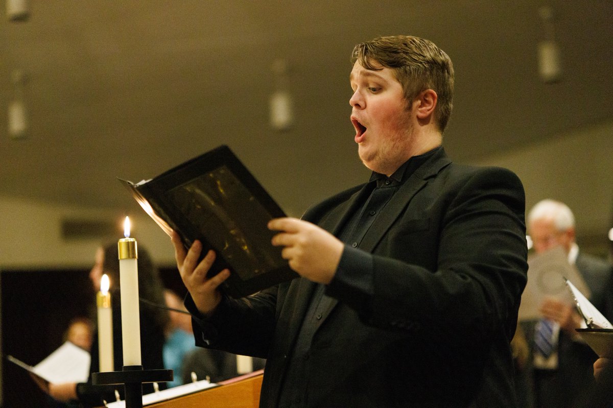 Graduation is coming up, so we want to 
highlight the wonderful seniors of our music program! 
First up, we have Eli Lanham, a B.M in Music 
Education with a focus on Vocal/Choral music. After 
college, Eli hopes to find a choir teaching job