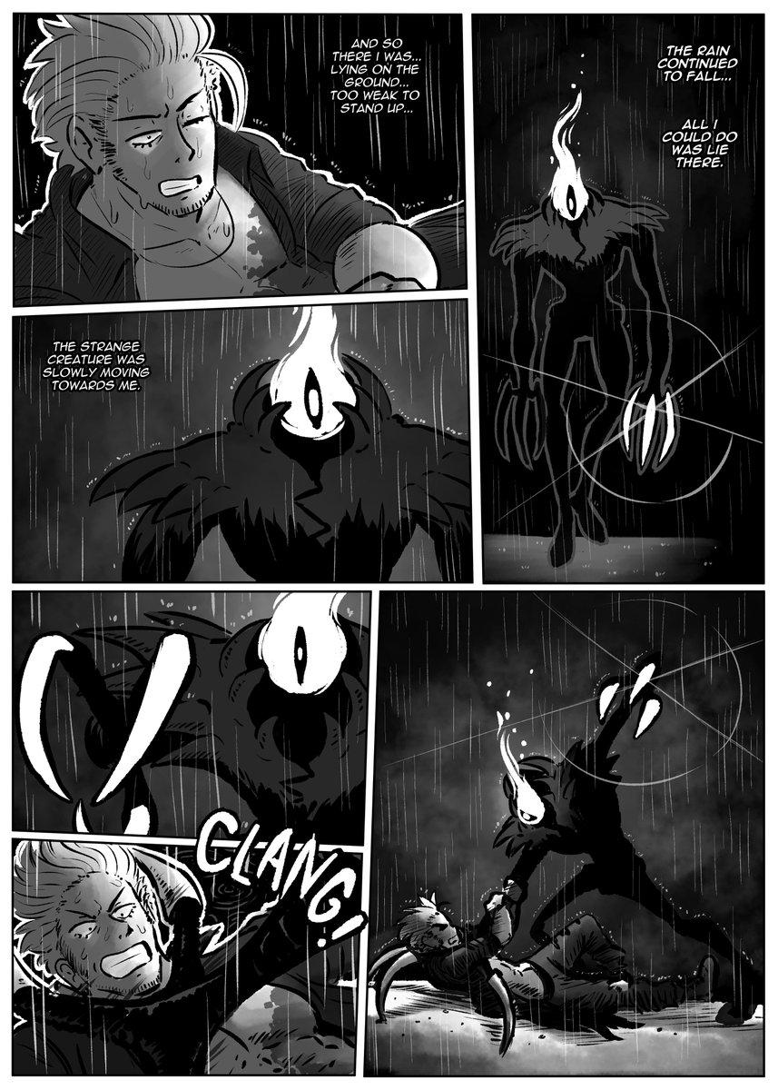 SPOILERS FOR CH 30 OF DOWNTOWN DUNGEON
This is how Corbel got his scars.