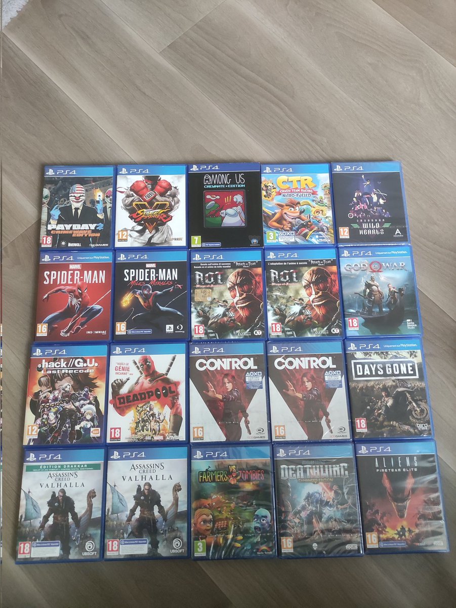 Sams94Fr's tweet photo. Arrivage PS4 avec quelques pépites 🎮
Tout sera disponible très rapidement. Vinted BricaGames
#jeuxvideo #bricagames #collectionjeuxvideo #deadpool #lattaquedestitans https://t.co/S6hCC8U6Ay