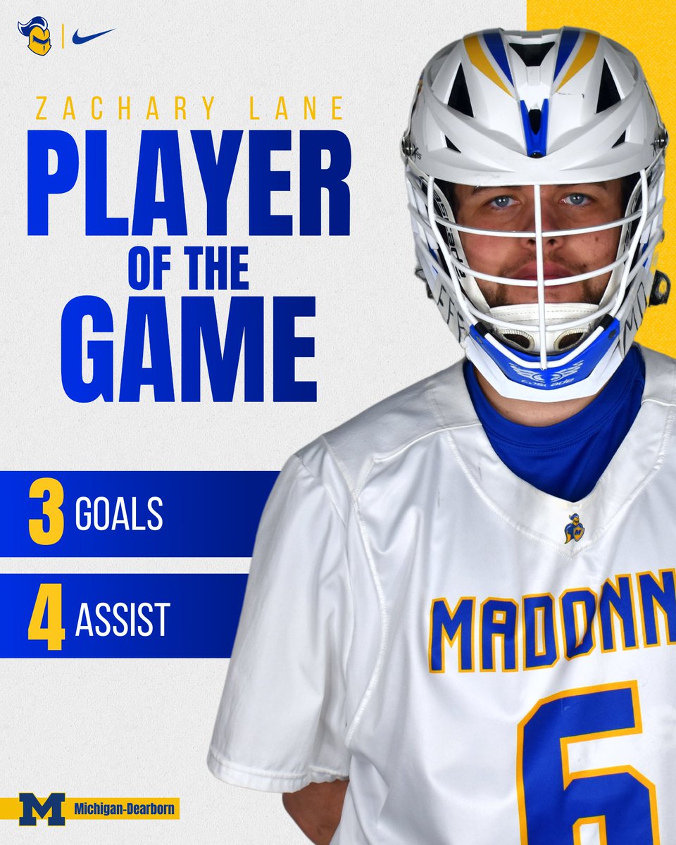 Another clinic for Mr.Lane putting up 7 points against Michigan-Dearborn 👀

#CrusaderNation #MadonnaLacrosse