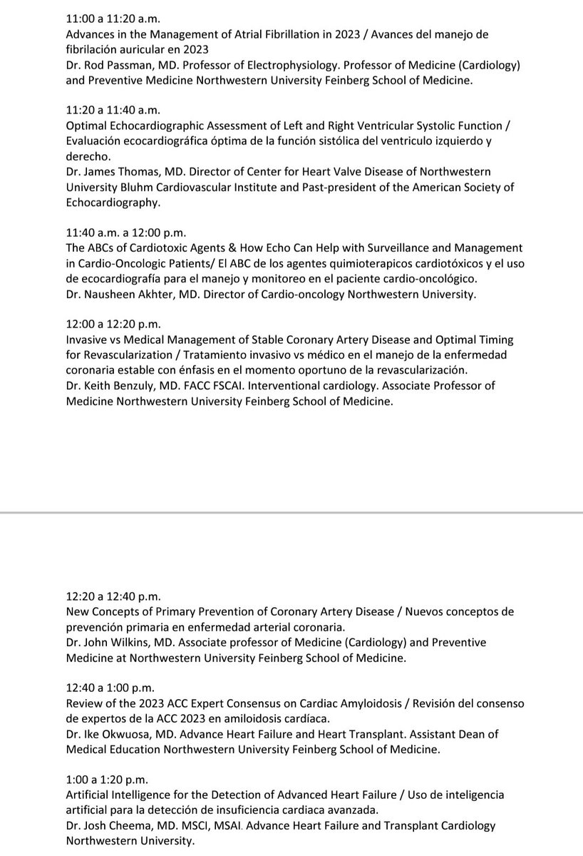 We are ready for the Venezuelan Society of Cardiology @CardiologiaSVC and Northwestern Medicine Cardiology @NMCardioVasc Symposium on April 22nd. Thank you to @nakhtermd @JamesDThomasMD1 @JTWilkinsMD @JCheemaMD @PassmanRod Dr. Ike Okwuosa and Dr. Keith Benzuly for participating!