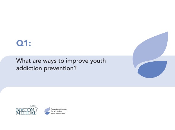 GraykenBMC's tweet photo. Q1: What are ways to improve youth addiction prevention? #AddictionChat https://t.co/W6MLqOpIEW
