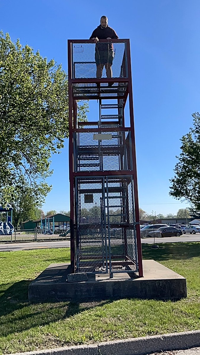 KempMath's tweet photo. Barbie Bungee is one of the best parts of my statistics class @Seneca_High. We collect data and predict the total number of rubber bands needed. Then they test them out on the @SHSRedHawkBand tower. https://t.co/fADbcFOpje
