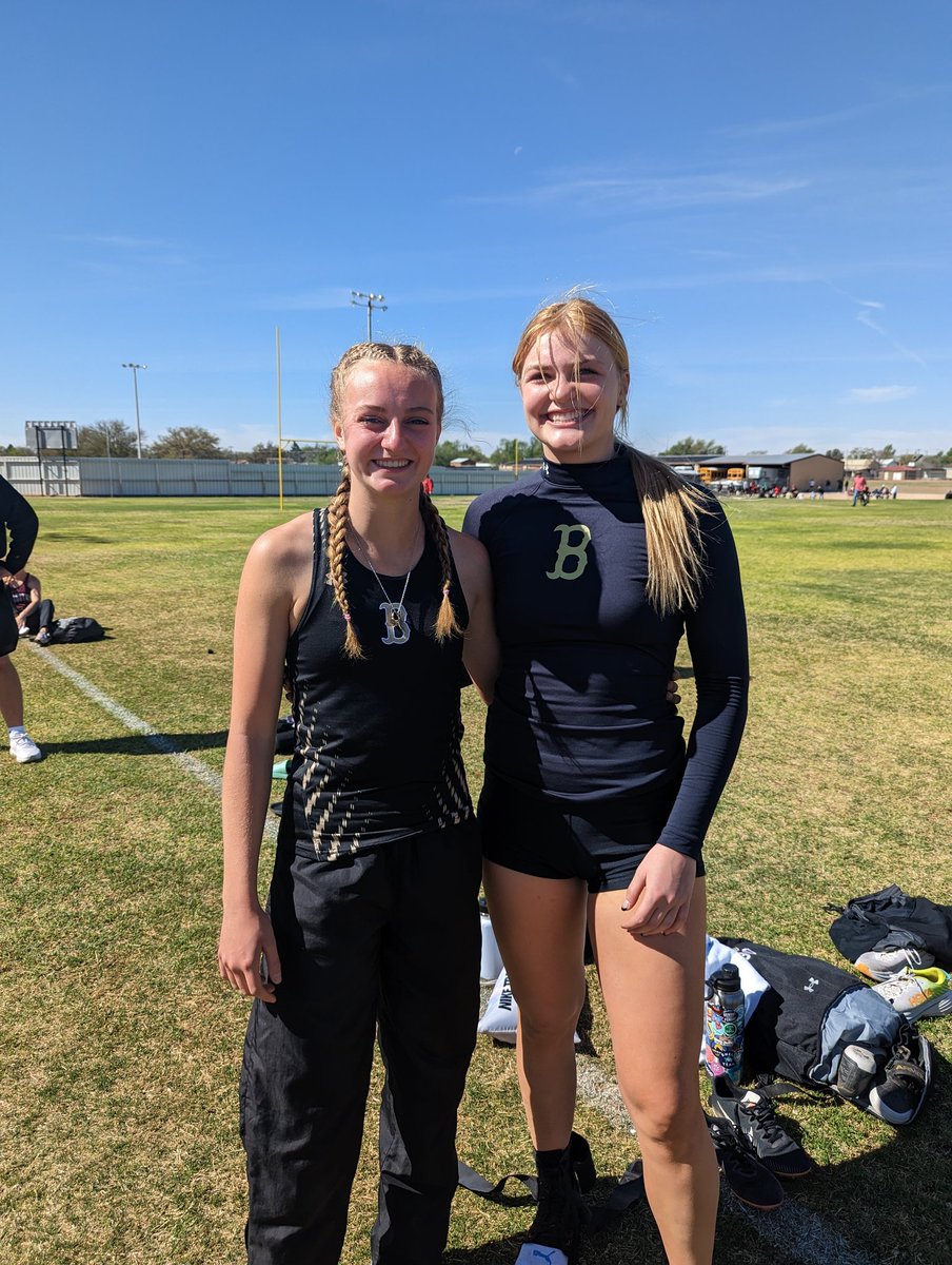 Starting off 3A Area meet right getting gold and silver in Long Jump. Leah Ruthardt jumps 17'3" and Emma Troxell is your Area Champion with a jump of 17' 7.25" <a href="/BushlandFM/">Bushland Falcon Media</a> <a href="/BushlandHS/">Bushland High School</a>