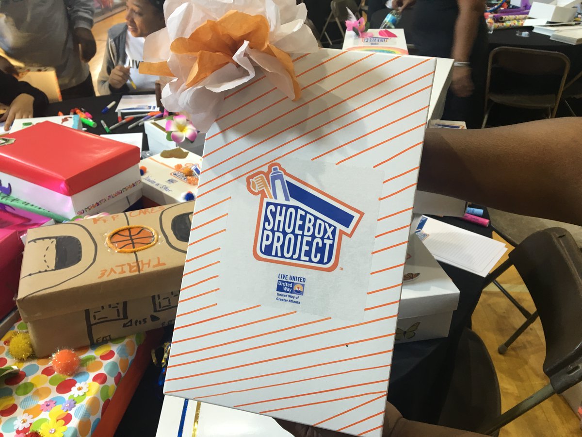 unitedwayatl's tweet photo. Get creative and join this year’s #ShoeboxProject by decorating and packing your empty shoeboxes with toiletries. You can shop our wishlist or even volunteer to help distribute boxes. Learn more by visiting: https://t.co/ZeDyjIZttm https://t.co/OUSyG2ZLhf