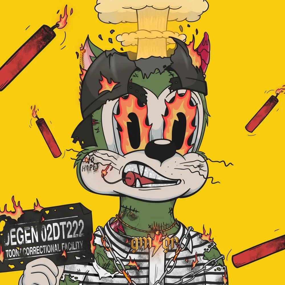 dieseljit's tweet photo. Another Toon Detonated LFG 🧨 @DegenToonz #Zombieland #web3 #DegenToonz #NFTs https://t.co/ckd5THz8xh