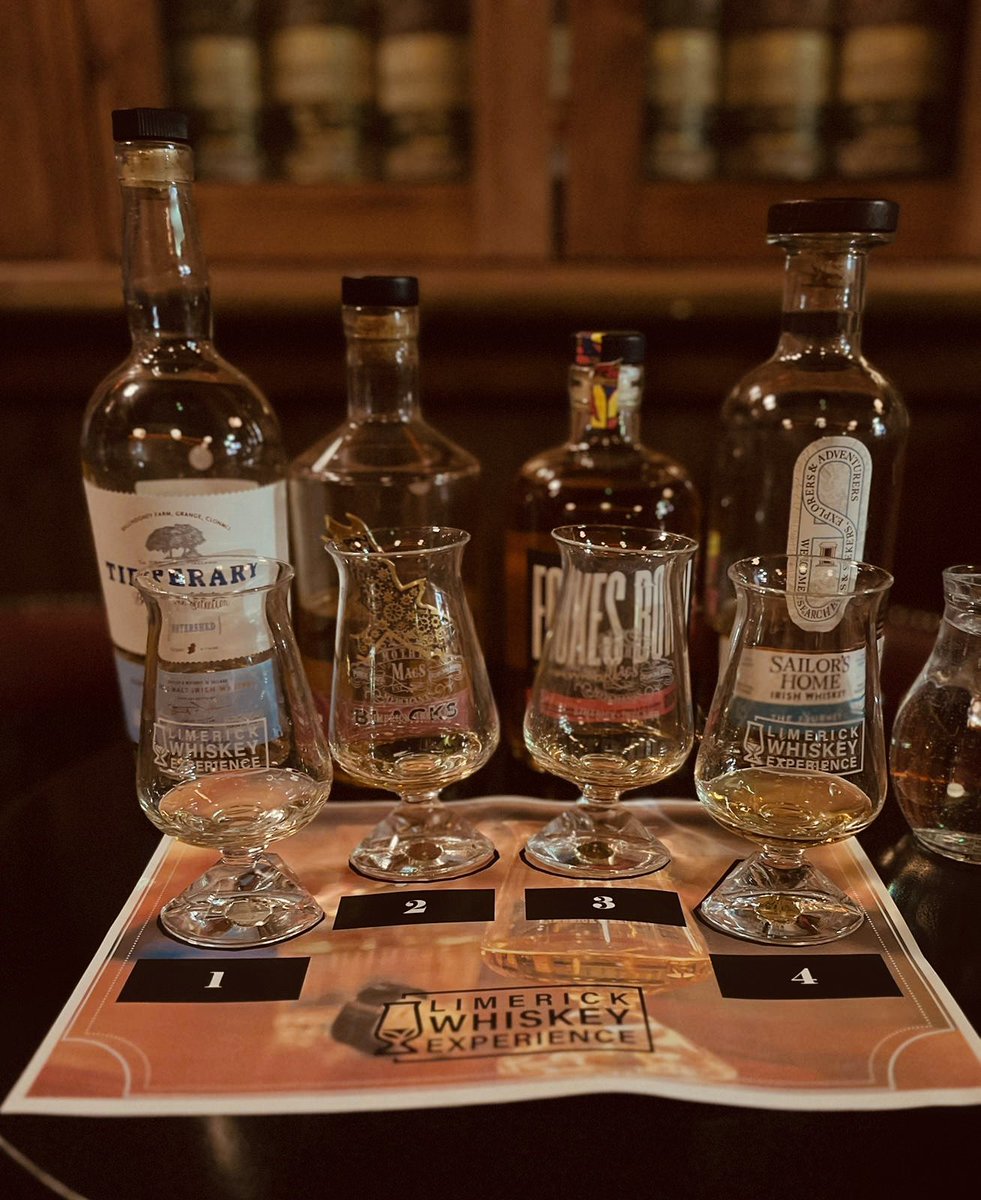 Limerick Whiskey Experience (@lmkwhiskeyexp) on Twitter photo All ready for a private tasting this evening. The whiskeys selected include:
👉Watershed <a href="/TippDistillery/">TipperaryBoutiqueDistillery</a>
👉Blacks IPA Edition <a href="/BlacksBrewery/">Blacks Brewing & Distilling</a>
👉Foxes Bow <a href="/foxesbowwhiskey/">Foxes Bow Whiskey</a>
👉The Journey <a href="/Sailors_Home/">Sailor’s Home Irish Whiskey</a>
All happening in Peggy’s Parlour in <a href="/mothermacspub/">Mother Macs (Limerick, Ireland)</a> All ready for a private tasting this evening. The whiskeys selected include:
👉Watershed <a href="/TippDistillery/">TipperaryBoutiqueDistillery</a>
👉Blacks IPA Edition <a href="/BlacksBrewery/">Blacks Brewing & Distilling</a>
👉Foxes Bow <a href="/foxesbowwhiskey/">Foxes Bow Whiskey</a>
👉The Journey <a href="/Sailors_Home/">Sailor’s Home Irish Whiskey</a>
All happening in Peggy’s Parlour in <a href="/mothermacspub/">Mother Macs (Limerick, Ireland)</a>