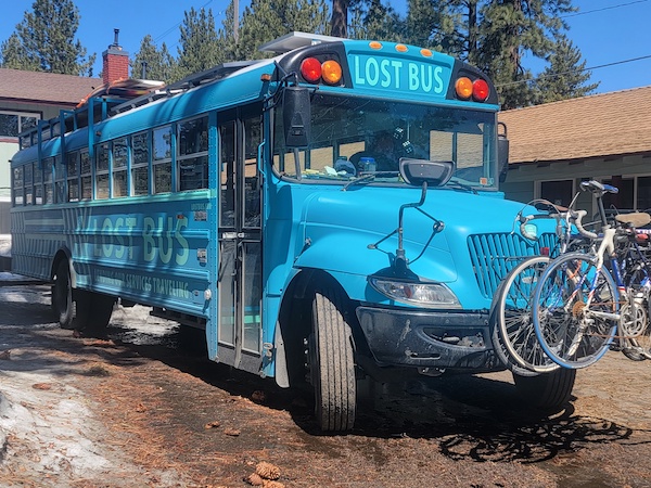 SouthTahoeNow's tweet photo. The team from #LostBus in #SouthLakeTahoe this week, helping out Tahoe Coalition for the Homeless. They travel the country, enjoying America and meeting people along the way, one #community service project at a time. They left #SouthCarolina in October. https://t.co/xkUJNTcw7T https://t.co/e9k4C6WSIC