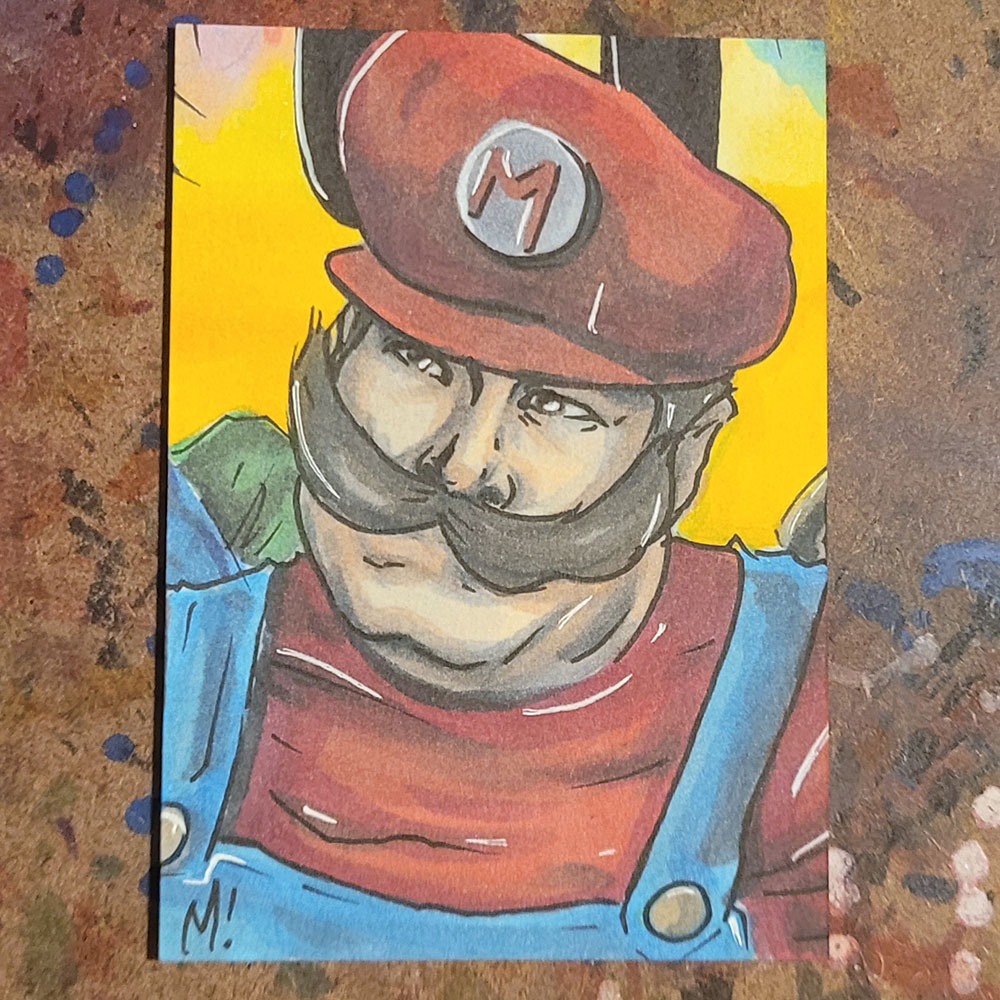 stikkmann's tweet photo. Week #4 Super Mario Brothers
Card #4 Mario
#SketchCards #Movies #SuperMarioBrothers #Mario #Luigi #PrincessPeach #Toad #Yoshi #bowzer #videogames #Nintendo #Mushroom https://t.co/lmyVnrQaJp