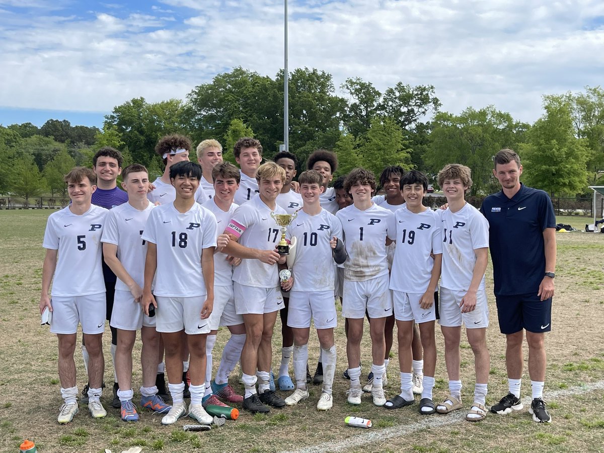 PPSAthletics's tweet photo. Congrats to Varsity Men’s Soccer ⚽️! Undefeated in the Nike Palmetto Cup. Won against Blythewood today 4-3! Champions! AND @ShaneDaRe010 with the MVP award! #GoPanthers https://t.co/xxcIhTeK29