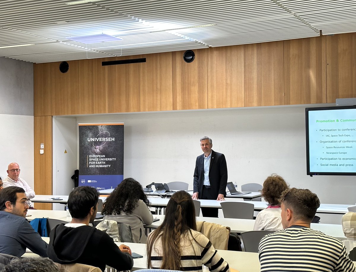 universeh_eu's tweet image. 🌌The participants of #SpaceHack were introduced to Luxembourg #SpaceEcosystem by Mathias Link from @LuxSpaceAgency and @AsteroidDay by Anna Bordus. 👩‍🚀👨‍🚀

🇱🇺 After, students explored the #Luxembourg city and enjoyed dinner at a local restaurant!