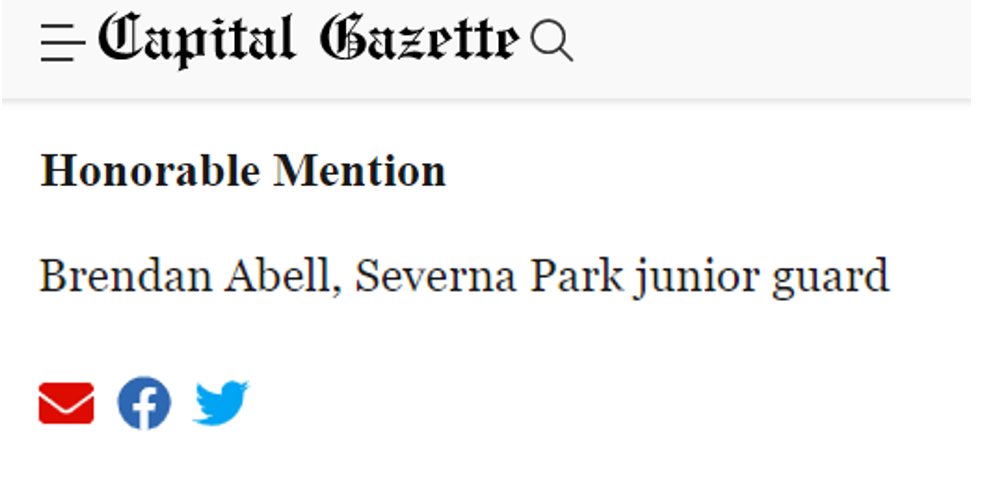 8rendan_abell's tweet photo. Proud to be recognized as All County Honorable Mention by @AACapitalSports for my Junior Season with @SPFalconhoops now it's on to @hoopseen Carolina Jam with @DMV_STAGS @TonyKoverman @AyalewAdam ... Junior Season Highlights: https://t.co/OrFOp1phJJ https://t.co/G0arO7VFRU