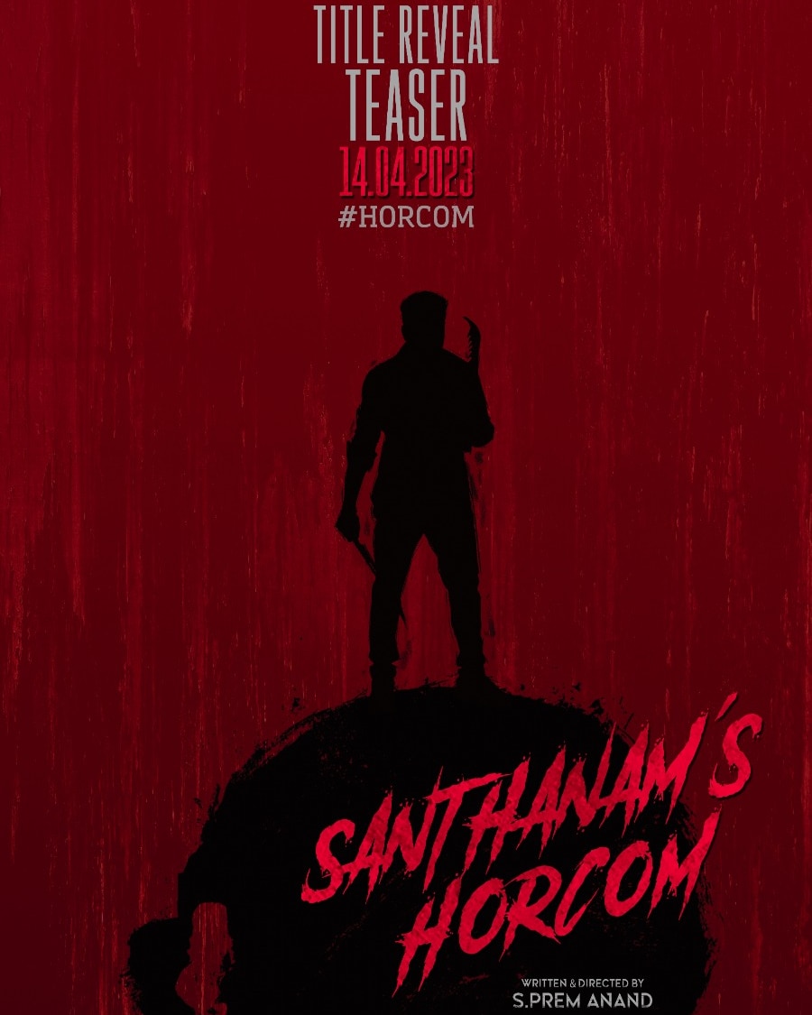 My movie updated 🔥 Tomorrow at 10:05 AM it is.. sambavam starts..... 🔥 Actor #Santhanam 's next #HORCOM, Written and Directed by @iampremanand @iamsanthanam @RKEntrtainment Title Reveal Teaser on @thinkmusicindia