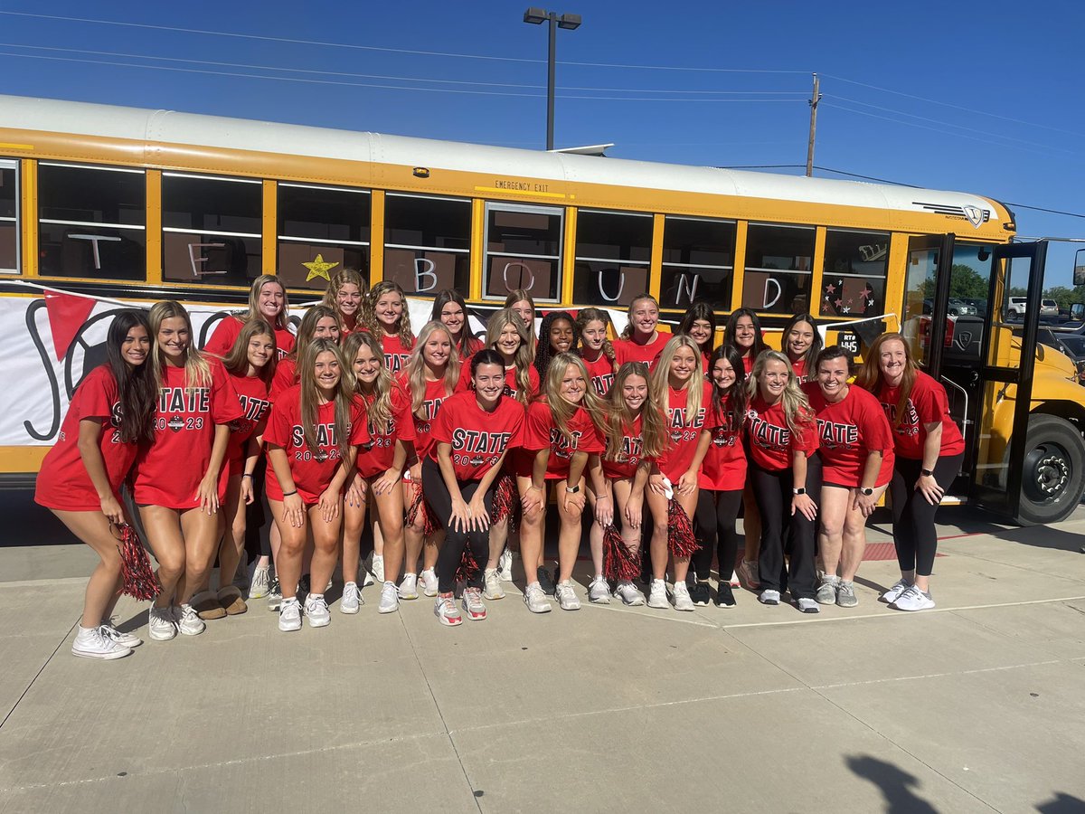 TRRussell1's tweet photo. What a great send off Marcus HS and Highland Village gave to our girls this morning! State Bound! Let’s go Marcus!! @BryRussell0 https://t.co/RM0EfPjF7V