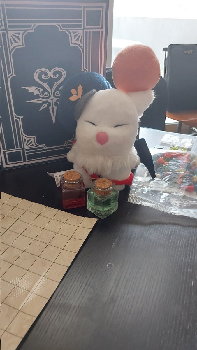 FloraCoquelicot's tweet photo. We're trying a homemade Kingdom Hearts TTRPG tonight and both the DM and I got carried away
(Huge thanks to @MHeartz97 for the Book of Prophecies / DM Screen design, and we've got the KHUX crew by @Nijuukoo watching over us) https://t.co/vkNKagOx3z
