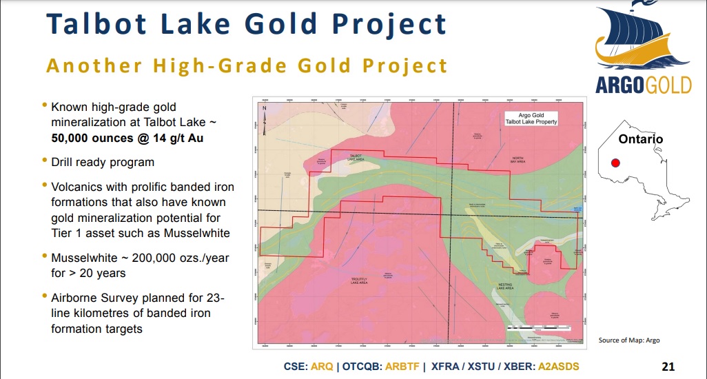 marketmind_only's tweet photo. #ArgoGold $ARBTF $ARQ.c
The Talbot Lake Gold Project consists of 760 hectares underlain by a sequence of tholeiitic to komatiitic basalt containing several unexplored iron formations, and one partially-explored high grade vein-type gold deposit.
#Gold
https://t.co/MjPFT1zaeT https://t.co/JrnkHxW0gN