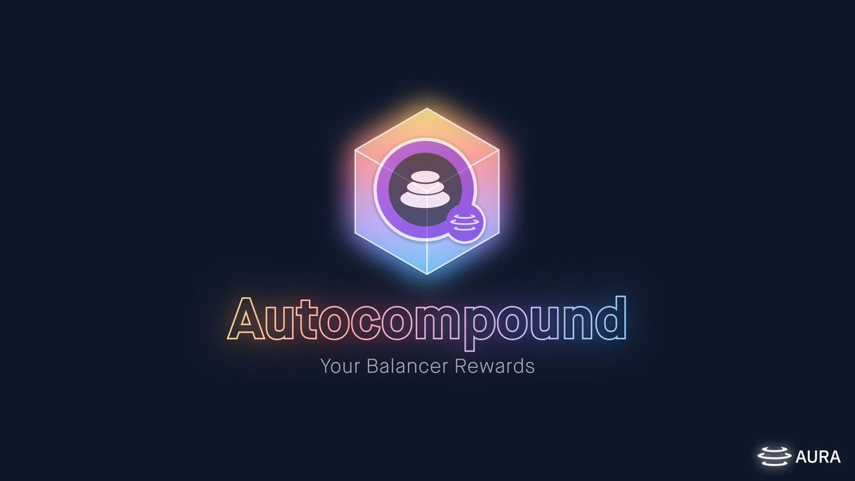 AuraFinance's tweet photo. The new auraBAL compounder is live!

With in-built compounding for auraBAL, the vault is aimed at significantly boosting auraBAL mints by balancing the auraBAL Stable pool and optimizing yields.

Let's take a look. 🧵 https://t.co/QJhVU6Mh5J