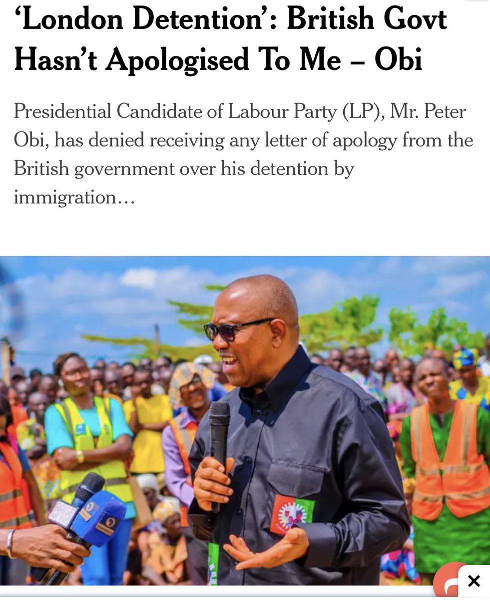 sowore's tweet image. See how @peterobi quickly denied the fake news that the @GOVUK has apologised to him over his UK immigration debacle? I keep telling folks that @petetobi detention in the UK is not as simple as he tries to present it, he knew that lies about apologies from the UK govt might…