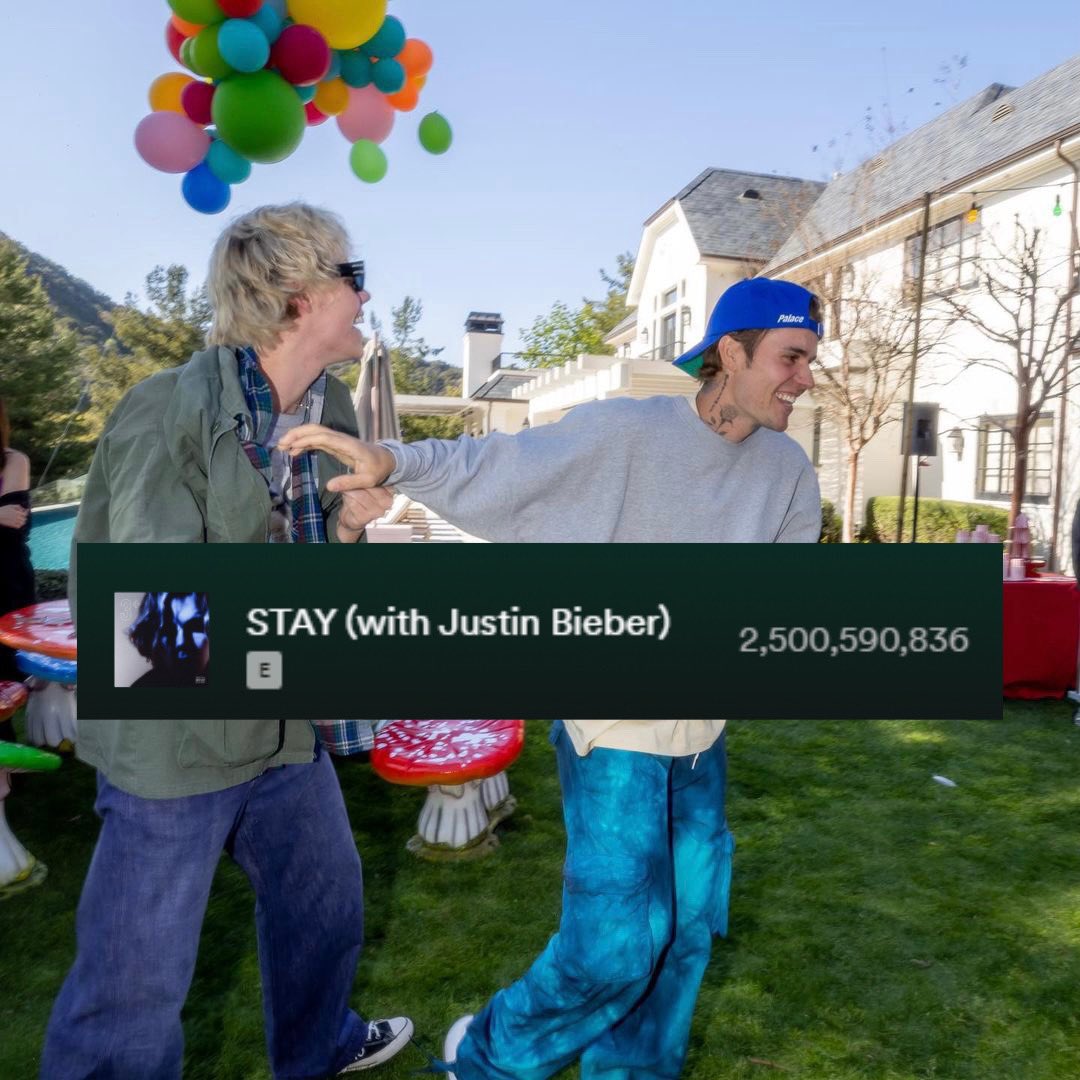thekidlaroii's tweet photo. “STAY” has now surpassed 2.5
BILLION streams on Spotify 🫡 https://t.co/kjIByncrvd