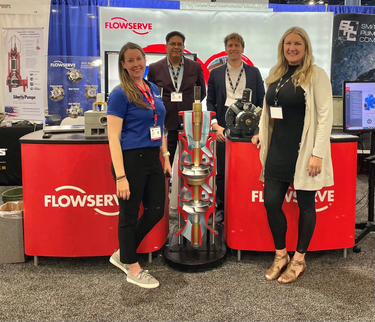 Flowserve's tweet photo. #Flowserve and @smithpumpco at Day 2, Texas Water 2023.
Our water experts are ready to discuss the #WaterWastewater and #Digitalwater market, vertical turbine pumps (VTP), horizontal split-case pumps, NSF certified seals, and #RedRaven #predictivemaintenance solutions. https://t.co/eQs91BHxiQ