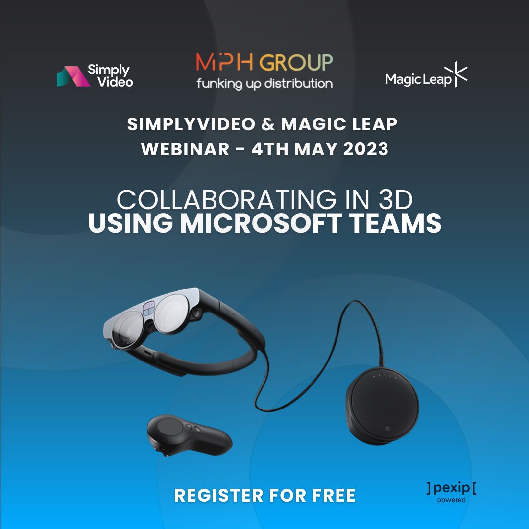 Hey <a href="/magicleap/">Magic Leap</a> users 👋We're doing something cool with <a href="/MPHGroupLtd/">MPH Group | Making People Happy</a> in just a few weeks time. 

We'll be hosting a webinar showing you how our #Teams integration works &amp; how you can ideate and collaborate in 3D in Teams using SimplyVideo. Register here 👇
bit.ly/3zUrTkn
