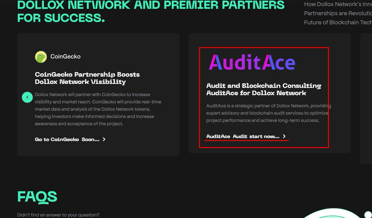 DolloxNetwork's tweet photo. 🎉Friends, we are quickly ending the Airdrop ahead of time, because our project is starting the update phase.
At the moment we are undergoing an audit with a well-known company AuditAce.
Hurry while the Airdrop page is available. https://t.co/i0ks2I4QJF