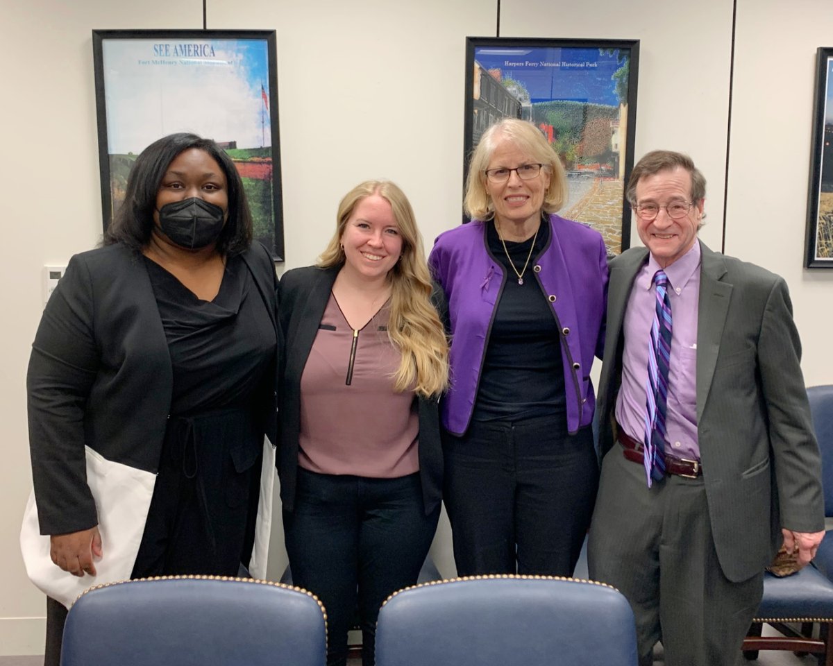 PanCAN's tweet photo. Thank you to Senator @ChrisVanHollen and staff for meeting with our @PanCAN advocates in Maryland! This week, he signed onto a letter in Congress supporting increased #pancreaticcancer research funding at the DoD. Thank you for making progress possible! 💜 https://t.co/x2XG796qYZ