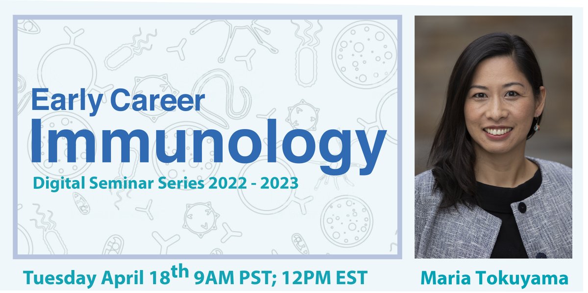 EarlyImmunology's tweet photo. Interested in ERV's and immunity?  Don't miss the next ECI seminar on Tuesday 4/18 at 12pm EST. We'll be hosting Dr. Maria Tokuyama who will be talking about "Crosstalk between endogenous retroviruses and immunity."  Should be fantastic. https://t.co/aROpQ1yozn