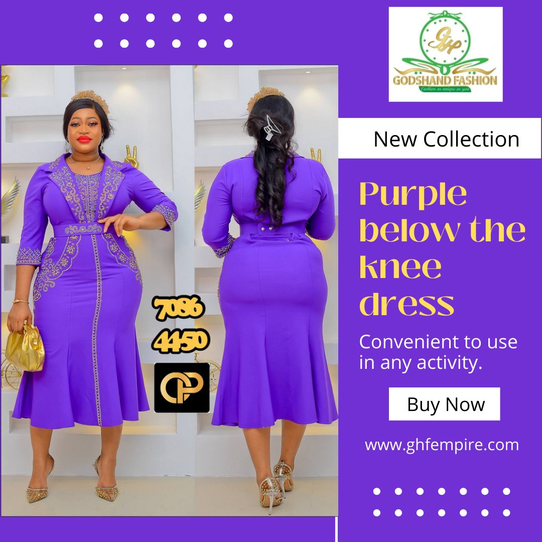 GodshandFashion's tweet image. Look no further for the perfect summer dress! This stunning purple below-the-knee dress is sure to turn heads. Get yours now while supplies last! #summerdress #purpledress #belowtheknee
