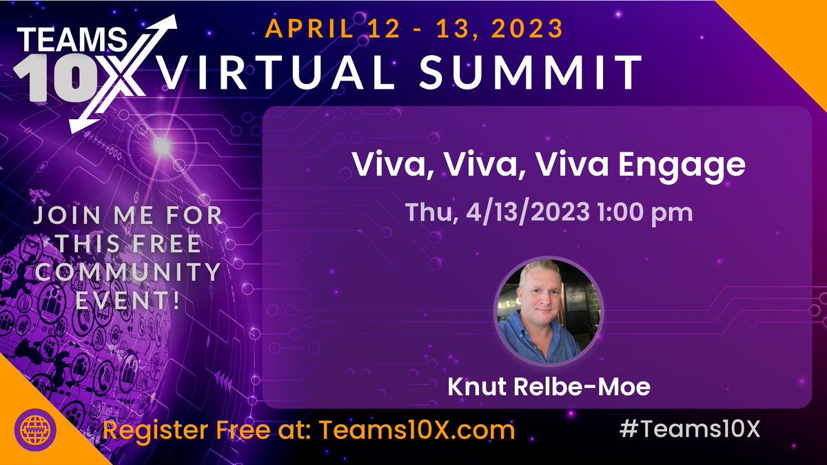 #Teams10x sessions starting at 1:00 pm EST

Register teams10x.com
#microsoftteams #microsoft #teams10x #technology #innovation #business #collaboration