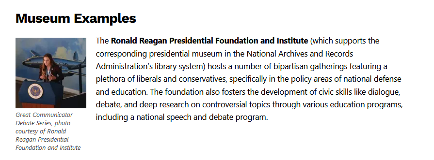 ReaganInstitute's tweet photo. Thank you to @AAMers for highlighting the important, bi-partisan, work we do here at @RonaldReagan in Simi Valley, CA and as a part of the Institute in our nation's capital! 🇺🇸 Read more about the importance of museums &amp; educational legacy institutions: https://t.co/X4euVYcFQm https://t.co/iCn5XSiv3K